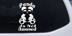 Panda Is Not Amused Funny Car or Truck Window Decal Sticker