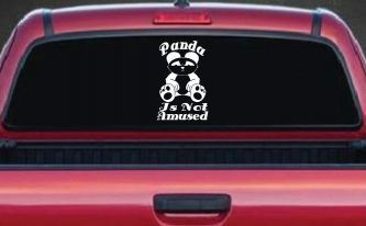 Panda Is Not Amused Funny Car or Truck Window Decal Sticker