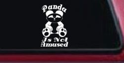 Panda Is Not Amused Funny Car or Truck Window Decal Sticker