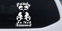 Panda Is Not Amused Funny Car or Truck Window Decal Sticker