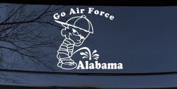 Go Air Force Pee On Alabama Car or Truck Window Decal Sticker