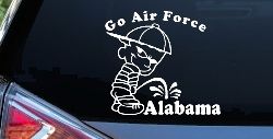 Go Air Force Pee On Alabama Car or Truck Window Decal Sticker