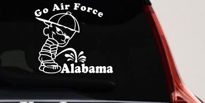 Go Air Force Pee On Alabama Car or Truck Window Vinyl Decal Sticker