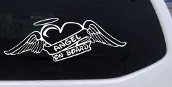 Angel On Board With Wings And Halo Christian Car or Truck Window Decal Sticker