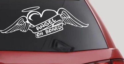 Angel On Board With Wings And Halo Christian Car or Truck Window Vinyl Decal Sticker