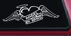 Angel On Board With Wings And Halo Christian Car or Truck Window Decal Sticker
