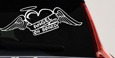 Angel On Board With Wings And Halo Christian Car or Truck Window Vinyl Decal Sticker