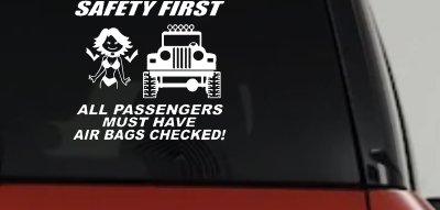 SAFETY FIRST Off Road Car or Truck Window Vinyl Decal Sticker