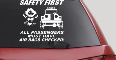 SAFETY FIRST Off Road Car or Truck Window Vinyl Decal Sticker