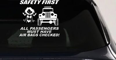 SAFETY FIRST Off Road Car or Truck Window Vinyl Decal Sticker