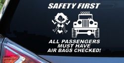 SAFETY FIRST Off Road Car or Truck Window Decal Sticker