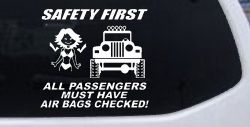 SAFETY FIRST Off Road Car or Truck Window Decal Sticker