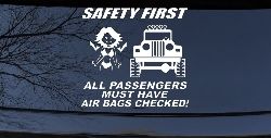 SAFETY FIRST Off Road Car or Truck Window Decal Sticker