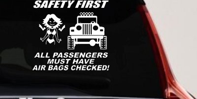SAFETY FIRST Off Road Car or Truck Window Vinyl Decal Sticker