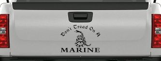 Dont Tread On A Marine Military Car or Truck Window Decal Sticker (Matte Black)