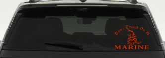 Dont Tread On A Marine Military Car or Truck Window Decal Sticker (Orange Red)