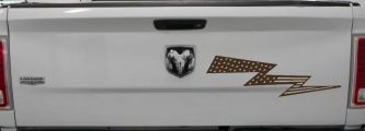 Air Force Football Flag Lightning Bolt Military Car or Truck Window Decal Sticker (Brown)