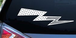 Air Force Football Flag Lightning Bolt Military Car or Truck Window Decal Sticker