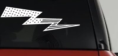 Air Force Football Flag Lightning Bolt Military Car or Truck Window Vinyl Decal Sticker