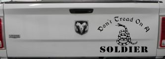 Dont Tread On A Soldier Military Car or Truck Window Decal Sticker (Black)