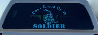 Dont Tread On A Soldier Military Car or Truck Window Vinyl Decal Sticker (Blue)