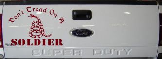Dont Tread On A Soldier Military Car or Truck Window Decal Sticker (Burgundy)