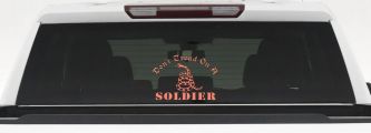 Dont Tread On A Soldier Military Car or Truck Window Decal Sticker (Coral)