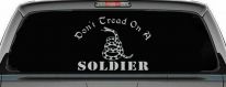 Dont Tread On A Soldier Military Car or Truck Window Decal Sticker (Light Gray)