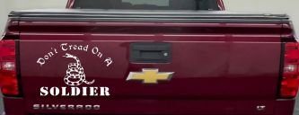 Dont Tread On A Soldier Military Car or Truck Window Decal Sticker (White)