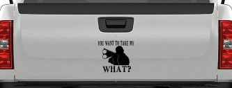 You Want To Take My What 2nd Amendment Rights Country Car or Truck Window Decal Sticker (Black)
