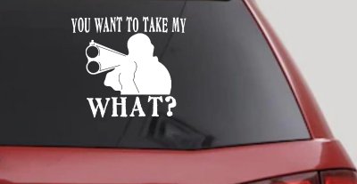 You Want To Take My What 2nd Amendment Rights Country Car or Truck Window Vinyl Decal Sticker