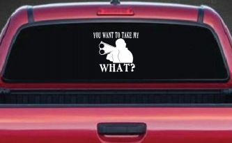 You Want To Take My What 2nd Amendment Rights Country Car or Truck Window Decal Sticker