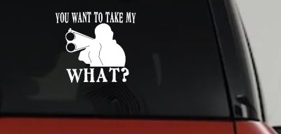 You Want To Take My What 2nd Amendment Rights Country Car or Truck Window Vinyl Decal Sticker