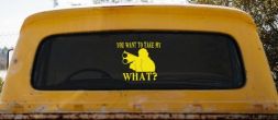 You Want To Take My What 2nd Amendment Rights Country Car or Truck Window Decal Sticker (Yellow)