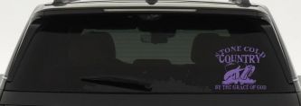 Stone Cold Country By The Grace Of God Car or Truck Window Vinyl Decal Sticker (Purple)