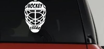 Hockey Freak Goalie Mask Sports Car or Truck Window Vinyl Decal Sticker