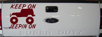 Keep On Jeepin On Off Road Car or Truck Window Vinyl Decal Sticker (Purple Red)