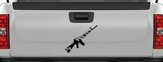 Pro Gun 2nd Amendment Riffle AR15 AR 15 Car or Truck Window Decal Sticker (Black)