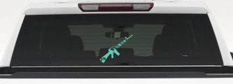 Pro Gun 2nd Amendment Riffle AR15 AR 15 Car or Truck Window Decal Sticker (Mint)
