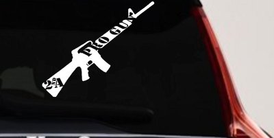 Pro Gun 2nd Amendment Riffle AR15 AR 15 Car or Truck Window Vinyl Decal Sticker