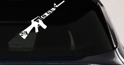 Pro Gun 2nd Amendment Riffle AR15 AR 15 Car or Truck Window Vinyl Decal Sticker