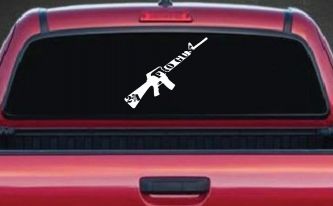 Pro Gun 2nd Amendment Riffle AR15 AR 15 Car or Truck Window Decal Sticker