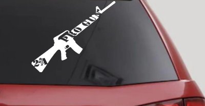 Pro Gun 2nd Amendment Riffle AR15 AR 15 Car or Truck Window Vinyl Decal Sticker
