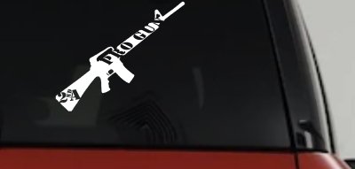 Pro Gun 2nd Amendment Riffle AR15 AR 15 Car or Truck Window Vinyl Decal Sticker