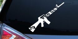 Pro Gun 2nd Amendment Riffle AR15 AR 15 Car or Truck Window Decal Sticker