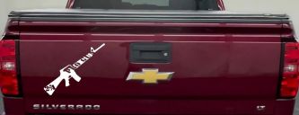 Pro Gun 2nd Amendment Riffle AR15 AR 15 Car or Truck Window Decal Sticker (White)