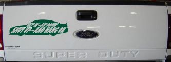 Get In Sit Down Shut Up And Hang On Moto Sports Car or Truck Window Decal Sticker (Dark Green)