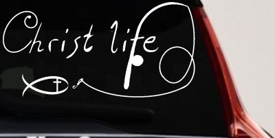 Christ Life Christian Fish Car or Truck Window Vinyl Decal Sticker