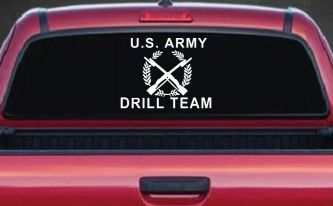 US Army Drill Team  Military Car or Truck Window Decal Sticker