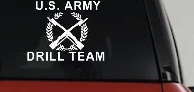 US Army Drill Team  Military Car or Truck Window Vinyl Decal Sticker